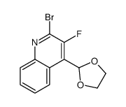 2-bromo-4-(1,3-dioxolan-2-yl)-3-fluoroquinoline Structure