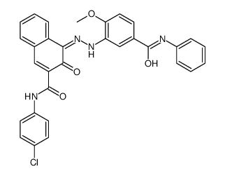 N-(4-chloro-phenyl)-3-hydroxy-4-[[2-methoxy-5-[(phenylamino)carbonyl]phenyl]azo]-2-Naphthalenecarboxamide Structure