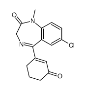 7-chloro-5-(3-keto-1-cyclohexen-1-yl)-1,3-dihydro-1-methyl-2H-1,4-benzodiazepin-2-one Structure