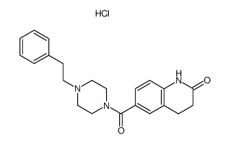 6-(4-Phenethyl-piperazine-1-carbonyl)-3,4-dihydro-1H-quinolin-2-one; hydrochloride Structure