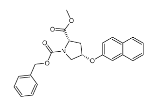 1-benzyl 2-methyl (2S,4S)-4-(naphthalen-2-yloxy)pyrrolidine-1,2-dicarboxylate结构式