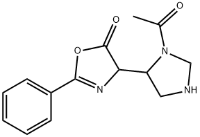 2-Oxazolin-5-one,4-(3-acetyl-4-imidazolidinyl)-2-phenyl- (5CI)结构式