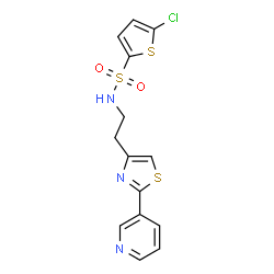 5-chloro-N-{2-[2-(pyridin-3-yl)-1,3-thiazol-4-yl]ethyl}thiophene-2-sulfonamide structure