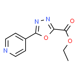 Ethyl 5-(pyridin-4-yl)-1,3,4-oxadiazole-2-carboxylate结构式