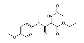 Propanoic acid, 2-(acetylamino)-3-[(4-methoxyphenyl)amino]-3-oxo-, ethyl ester结构式