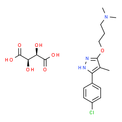 1-Propanamine, 3-((5-(4-chlorophenyl)-4-methyl-1H-pyrazol-3-yl)oxy)-N, N-dimethyl-, (R-(R*,R*))-2,3-dihydroxybutanedioate (1:1) Structure