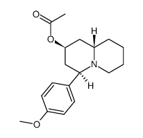 cis-1-(-4-methoxyphenyl)-3(e)-acetoxyquinolizidine结构式