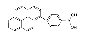 4-(1-芘基)苯基硼酸 (含不同量的酸酐)结构式