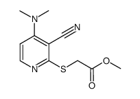 methyl 2-((3-cyano-4-(dimethylamino)pyridin-2-yl)thio)acetate结构式