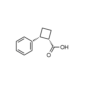 (1S,2R)-2-苯基环丁烷-1-羧酸结构式