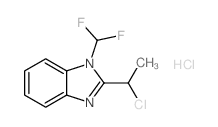 2-(1-氯乙基)-1-(二氟甲基)苯并咪唑 盐酸盐结构式
