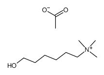 6-hydroxy-N,N,N-trimethylhexan-1-aminium acetate Structure