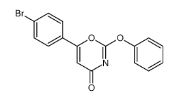 6-(4-bromophenyl)-2-phenoxy-1,3-oxazin-4-one结构式