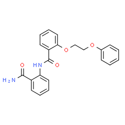 N-[2-(aminocarbonyl)phenyl]-2-(2-phenoxyethoxy)benzamide structure