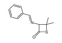 (3R)-3-(benzylideneamino)-4,4-dimethylthietan-2-one结构式