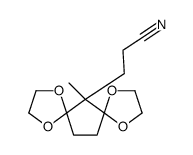 3-(6-methyl-1,4,8,11-tetraoxadispiro[4.1.47.25]tridecan-6-yl)propanenitrile结构式