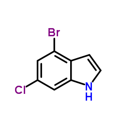 4-溴-6-氯-1H-吲哚结构式