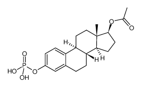 17-β-estradiol 3-phosphate 17-acetate Structure