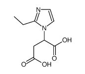 2-(2-ethylimidazol-1-yl)butanedioic acid Structure