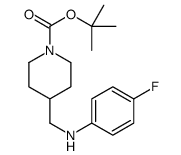 1-BOC-4-[(4-FLUORO-PHENYLAMINO)-METHYL]-PIPERIDINE结构式
