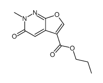 2-methyl-5-(n-propoxycarbonyl)furo/2,3-c/pyridazin-3(2H)-one结构式