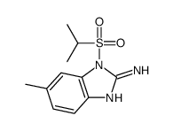 6-methyl-1-propan-2-ylsulfonylbenzimidazol-2-amine结构式