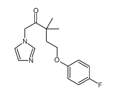 5-(4-fluorophenoxy)-1-imidazol-1-yl-3,3-dimethylpentan-2-one结构式