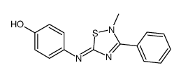 4-[(2-methyl-3-phenyl-1,2,4-thiadiazol-5-ylidene)amino]phenol Structure