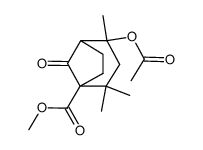 4-Acetoxy-2,2,4-trimethyl-8-oxo-bicyclo[3.2.1]octane-1-carboxylic acid methyl ester结构式