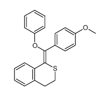 1-(p-methoxy-α-phenoxybenzylidene)-3,4-dihydro-1H-2-thionaphthalene结构式
