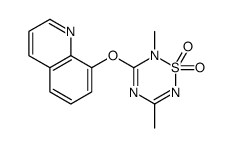 2,5-dimethyl-3-quinolin-8-yloxy-1,2,4,6-thiatriazine 1,1-dioxide Structure