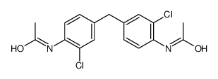 N-[4-[(4-acetamido-3-chlorophenyl)methyl]-2-chlorophenyl]acetamide结构式