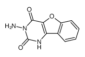 3-Amino-1,2,3,4-tetrahydro-2,4-dioxobenzofuro(3,2-d)pyrimidine结构式