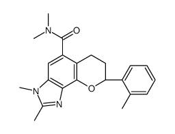 (8S)-N,N,2,3-tetramethyl-8-(2-methylphenyl)-7,8-dihydro-6H-pyrano[2,3-e]benzimidazole-5-carboxamide结构式