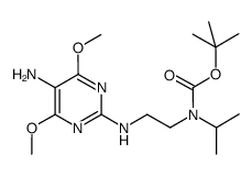 tert-butyl-2-(5-amino-4,6-dimethoxypyrimidin-2-yl-amino)ethyl(isopropyl)carbamate结构式