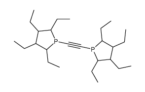 2,3,4,5-tetraethyl-1-[2-(2,3,4,5-tetraethylphospholan-1-yl)ethynyl]phospholane结构式
