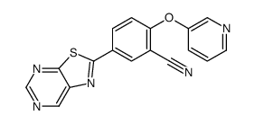 2-pyridin-3-yloxy-5-([1,3]thiazolo[5,4-d]pyrimidin-2-yl)benzonitrile Structure