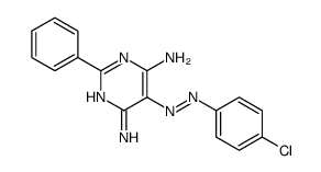 5-[(4-chlorophenyl)diazenyl]-2-phenylpyrimidine-4,6-diamine结构式