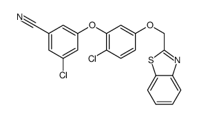 3-[5-(1,3-benzothiazol-2-ylmethoxy)-2-chlorophenoxy]-5-chlorobenzonitrile Structure