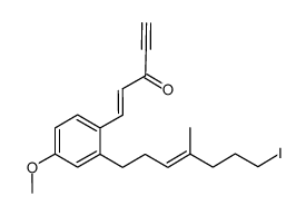 (1E)-1-(2-(7-iodo-4-methylhept-3-enyl)-4-methoxyphenyl)pent-1-en-4-yn-3-one Structure