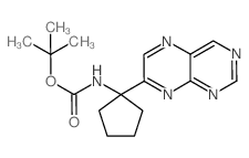 tert-butyl (1-(pteridin-7-yl)cyclopentyl)carbamate结构式