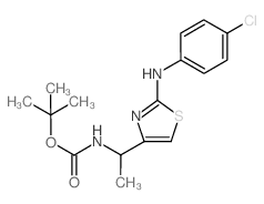 tert-butyl (1-(2-((4-chlorophenyl)amino)thiazol-4-yl)ethyl)carbamate结构式
