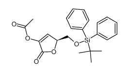 (5S)-3-acetoxy-5-<(diphenyl-t-butylsilyloxy)-methyl>furan-2(5H)-one结构式