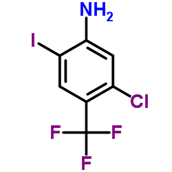 5-Chloro-2-iodo-4-(trifluoromethyl)aniline结构式