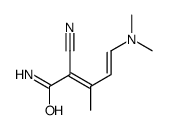 2-cyano-5-(dimethylamino)-3-methylpenta-2,4-dienamide结构式