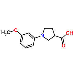 1-(3-Methoxyphenyl)-3-pyrrolidinecarboxylic acid Structure