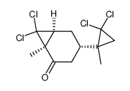 4-(2,2-dichloro-1-methylcyclopropyl)-7,7-dichloro-1-methylbicyclo<4.1.0>heptan-2-one Structure