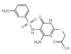 2-[[4-amino-5-[(3-aminophenyl)sulfonylamino]-6-oxo-3H-pyrimidin-2-yl]sulfanyl]acetic acid picture