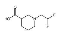 3-Piperidinecarboxylic acid, 1-(2,2-difluoroethyl) Structure