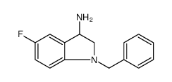 1H-Indol-3-amine, 5-fluoro-2,3-dihydro-1-(phenylmethyl)结构式